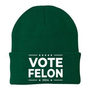 Vote Felon 2024 45 And 47 Knit Cap Winter Beanie