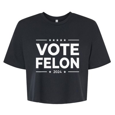 Vote Felon 2024 45 And 47 Bella+Canvas Jersey Crop Tee