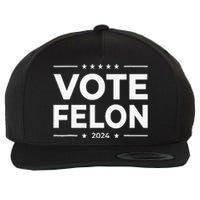 Vote Felon 2024 45 And 47 Wool Snapback Cap