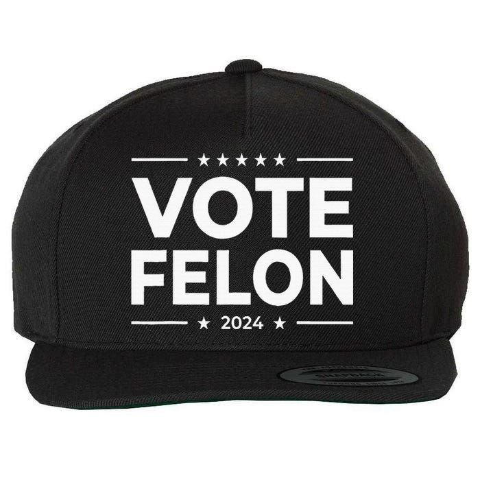 Vote Felon 2024 45 And 47 Wool Snapback Cap