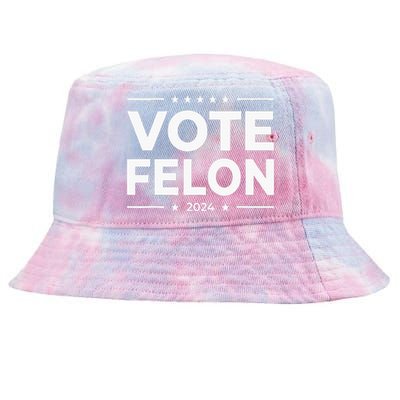 Vote Felon 2024 45 And 47 Tie-Dyed Bucket Hat