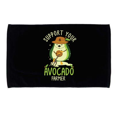 Vegan Food And Avocado Lover Or Guacamole Or Avocado Farmer Microfiber Hand Towel