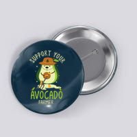 Vegan Food And Avocado Lover Or Guacamole Or Avocado Farmer Button