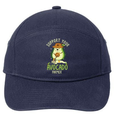 Vegan Food And Avocado Lover Or Guacamole Or Avocado Farmer 7-Panel Snapback Hat