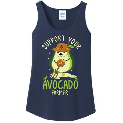 Vegan Food And Avocado Lover Or Guacamole Or Avocado Farmer Ladies Essential Tank