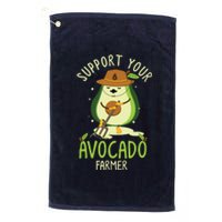 Vegan Food And Avocado Lover Or Guacamole Or Avocado Farmer Platinum Collection Golf Towel