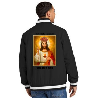 Vote For A King Jesus 2024 Insulated Varsity Jacket