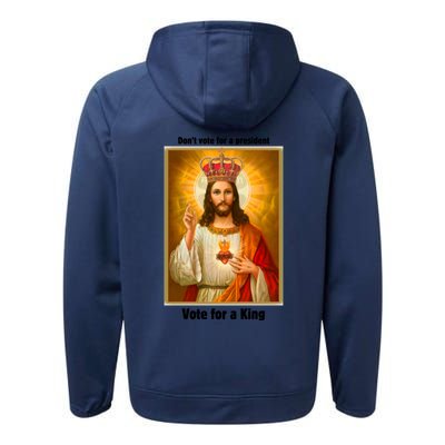 Vote For A King Jesus 2024 Performance Fleece Hoodie