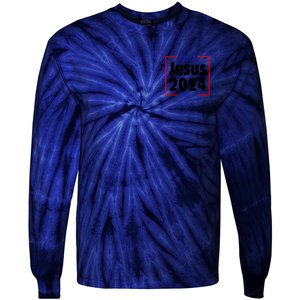 Vote For A King Jesus 2024 Tie-Dye Long Sleeve Shirt