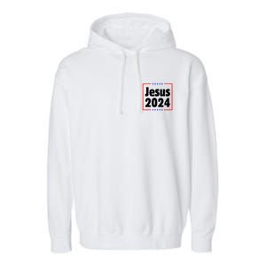 Vote For A King Jesus 2024 Garment-Dyed Fleece Hoodie