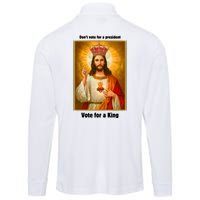 Vote For A King Jesus 2024 Performance Long Sleeve Polo