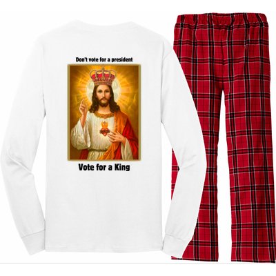 Vote For A King Jesus 2024 Long Sleeve Pajama Set