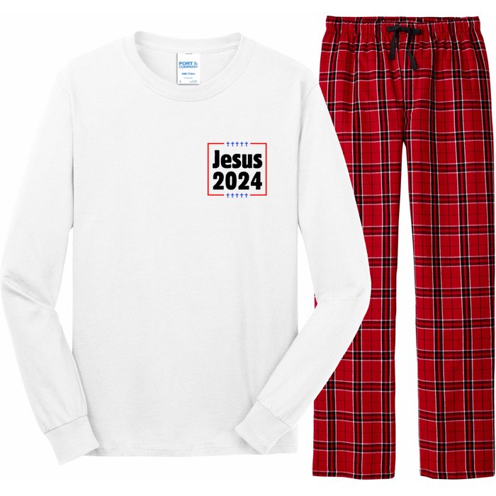 Vote For A King Jesus 2024 Long Sleeve Pajama Set