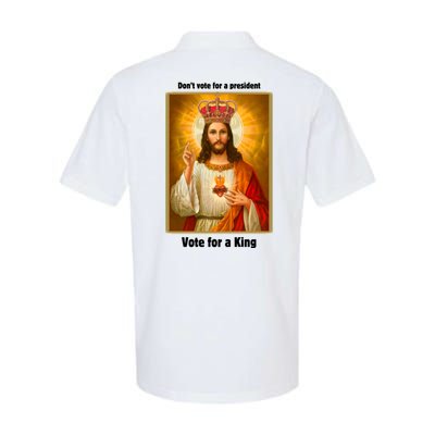 Vote For A King Jesus 2024 Softstyle Adult Sport Polo