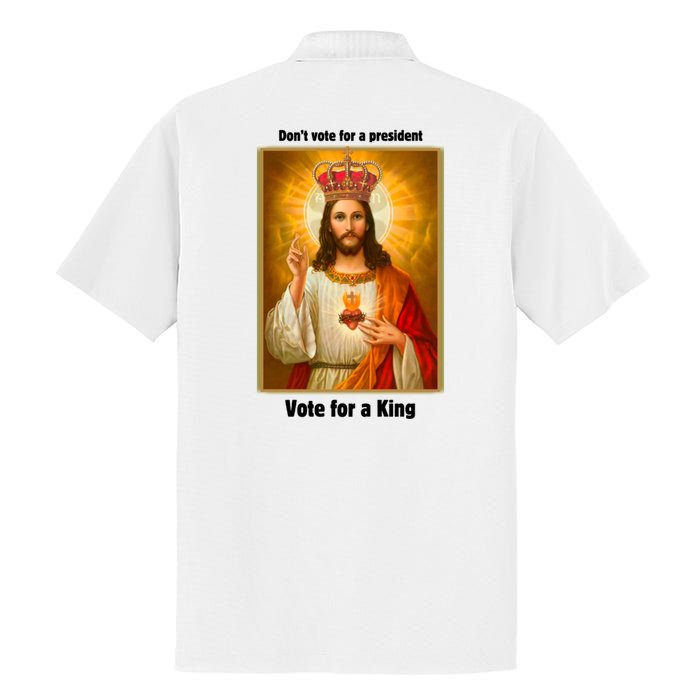 Vote For A King Jesus 2024 Dry Zone Grid Polo