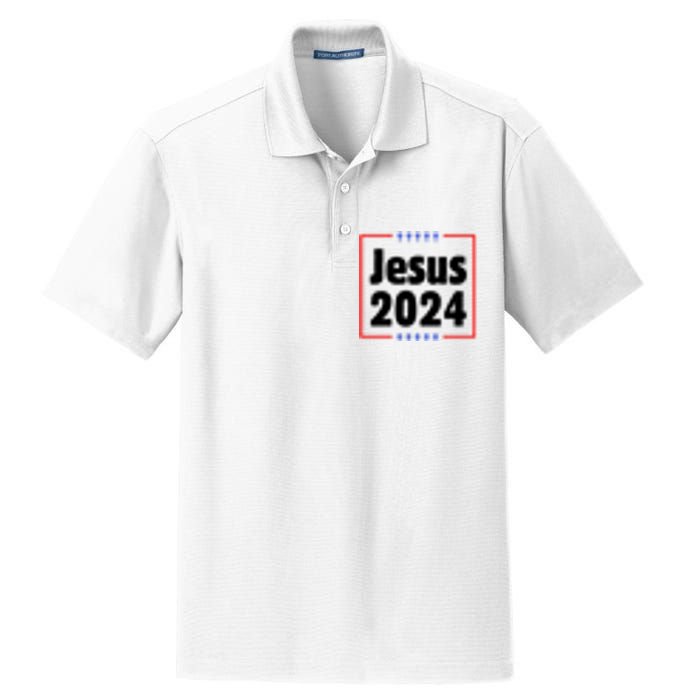 Vote For A King Jesus 2024 Dry Zone Grid Polo