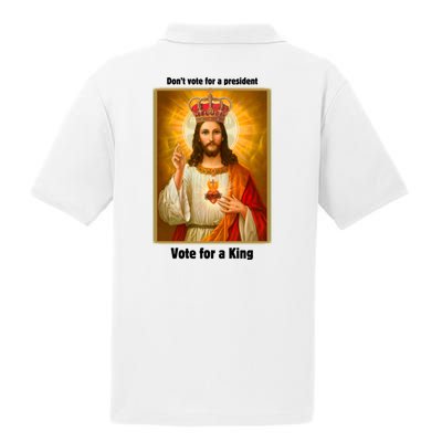 Vote For A King Jesus 2024 PosiCharge RacerMesh Polo