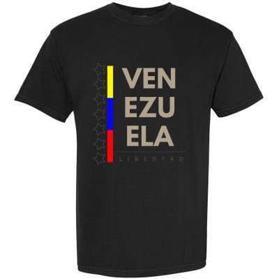 Venezuelan Flag Apparel With 7 Stars Libertad Tricolor Gift Garment-Dyed Heavyweight T-Shirt