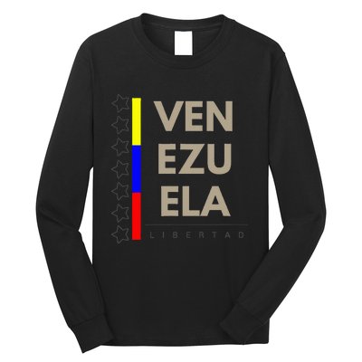 Venezuelan Flag Apparel With 7 Stars Libertad Tricolor Gift Long Sleeve Shirt