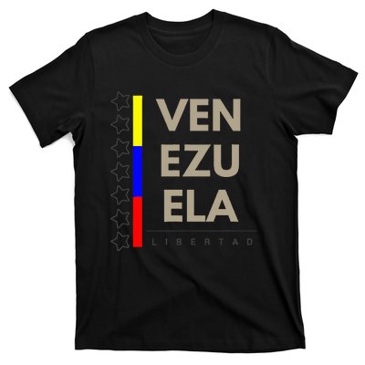 Venezuelan Flag Apparel With 7 Stars Libertad Tricolor Gift T-Shirt