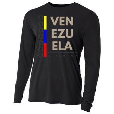 Venezuelan Flag Apparel With 7 Stars Libertad Tricolor Gift Cooling Performance Long Sleeve Crew