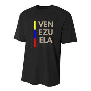 Venezuelan Flag Apparel With 7 Stars Libertad Tricolor Gift Youth Performance Sprint T-Shirt