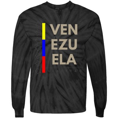 Venezuelan Flag Apparel With 7 Stars Libertad Tricolor Gift Tie-Dye Long Sleeve Shirt