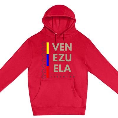 Venezuelan Flag Apparel With 7 Stars Libertad Tricolor Gift Premium Pullover Hoodie