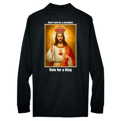 Vote For A King Jesus 2024 Performance Long Sleeve Polo