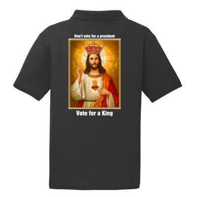 Vote For A King Jesus 2024 PosiCharge RacerMesh Polo