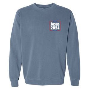 Vote For A King Jesus 2024 Garment-Dyed Sweatshirt