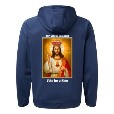 Vote For A King Jesus 2024 Performance Fleece Hoodie