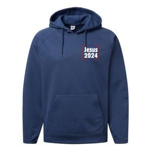 Vote For A King Jesus 2024 Performance Fleece Hoodie