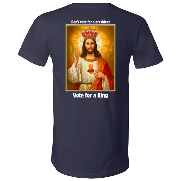 Vote For A King Jesus 2024 V-Neck T-Shirt