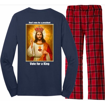 Vote For A King Jesus 2024 Long Sleeve Pajama Set