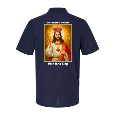 Vote For A King Jesus 2024 Softstyle Adult Sport Polo