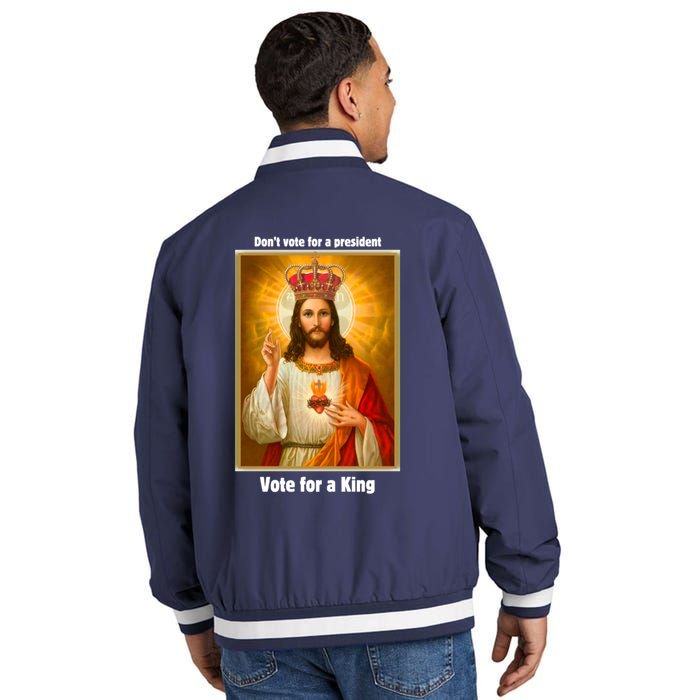 Vote For A King Jesus 2024 Insulated Varsity Jacket