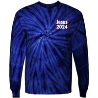 Vote For A King Jesus 2024 Tie-Dye Long Sleeve Shirt