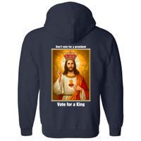 Vote For A King Jesus 2024 Full Zip Hoodie