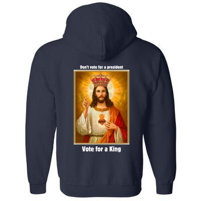 Vote For A King Jesus 2024 Full Zip Hoodie