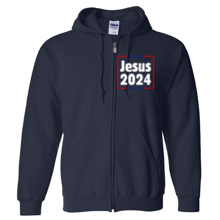 Vote For A King Jesus 2024 Full Zip Hoodie