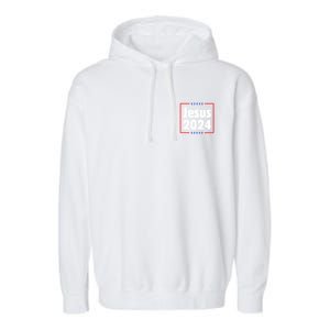 Vote For A King Jesus 2024 Garment-Dyed Fleece Hoodie