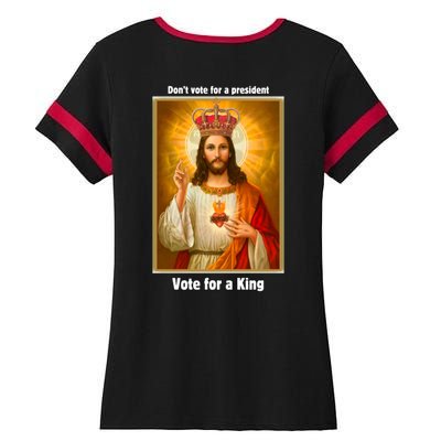 Vote For A King Jesus 2024 Ladies Halftime Notch Neck Tee