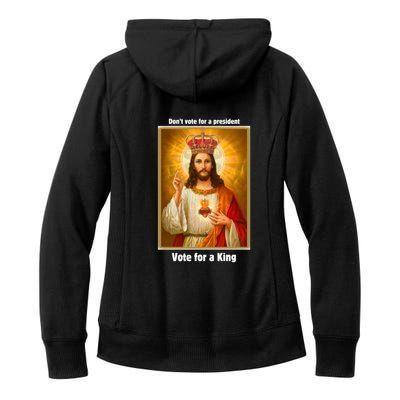 Vote For A King Jesus 2024 Women's Fleece Hoodie