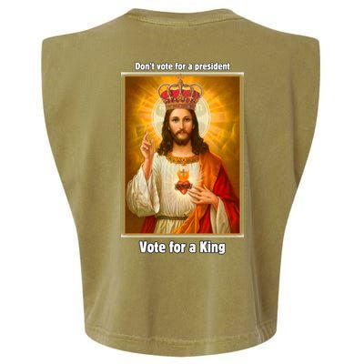 Vote For A King Jesus 2024 Garment-Dyed Women's Muscle Tee