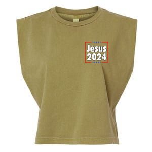 Vote For A King Jesus 2024 Garment-Dyed Women's Muscle Tee