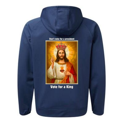 Vote For A King Jesus 2024 Performance Fleece Hoodie