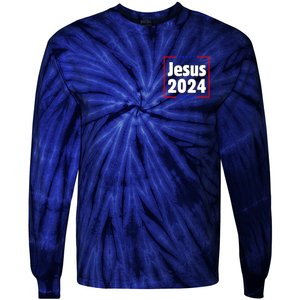 Vote For A King Jesus 2024 Tie-Dye Long Sleeve Shirt