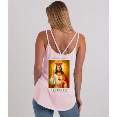 Vote For A King Jesus 2024 Women's Strappy Tank