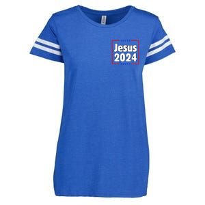 Vote For A King Jesus 2024 Enza Ladies Jersey Football T-Shirt